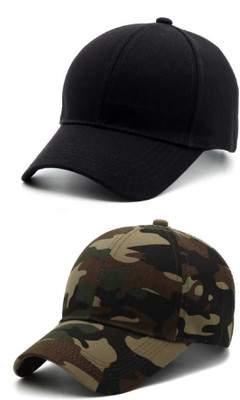 Loyer Self Design, Solid, Embellished Sports/Regular Cap Cap(Pack of 2)