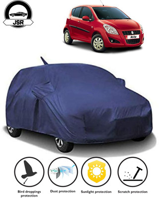 J S R Car Cover For Maruti Suzuki Ritz (With Mirror Pockets)(Blue)
