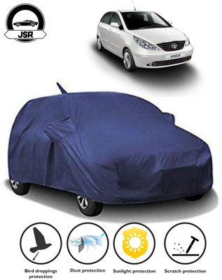 J S R Car Cover For Tata Vista (With Mirror Pockets)(Blue)