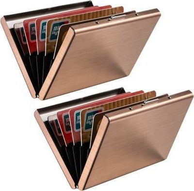 yatee jewel collection Exclusive Rose gold RFID Protected Slim Stainless Steel Debit/Credit ,Ultra Thin Business Credit Card Holder for Men & Women, Stainless Steel Wallet RFID Blocking Slim Metal Case for Travel and Work, Great as a Gift for Your Family or Friends (ROSE GOLD)… , BL-0116 6 Card Hold