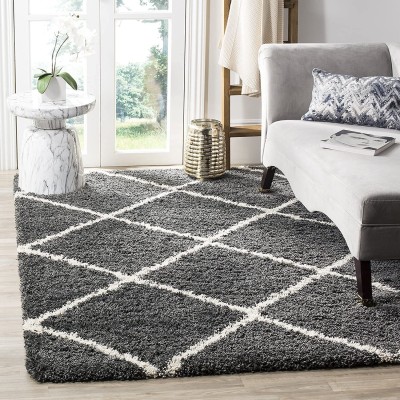 MALTAHOMEFURNISHING Grey, White Polyester, Wool, Cotton, Rayon Carpet(2 ft,  X 5 ft, Rectangle)