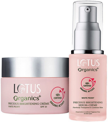 Lotus Organics+ Precious Brightening Day Cream & Serum Combo(2 Items in the set)