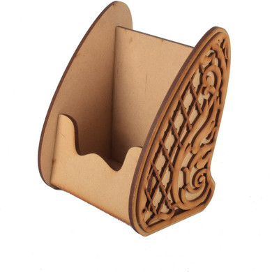 Nexat 1 Compartments MDF CARD HOLDER(Brown)