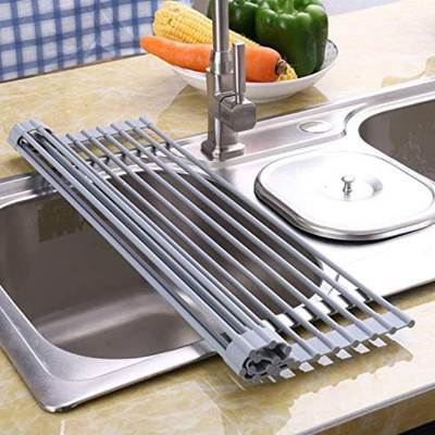 KYOTO Kitchen Sink Stainless Steel Push Down Strainer(30 cm Set of 1)