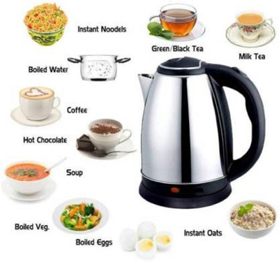 ND BROTHERS Scarlet (Kettle) P-10 Automatic Stainless Steel Electric Kettle Beverage Maker(2 L, Silver , Black)