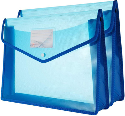 Fedus Plastic File Folder(Set Of 2, Blue)