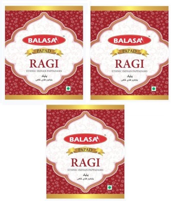 balasa RAGI (Nachni) Papad - 400GMS x Pack of 3 1200 g(Pack of 3)