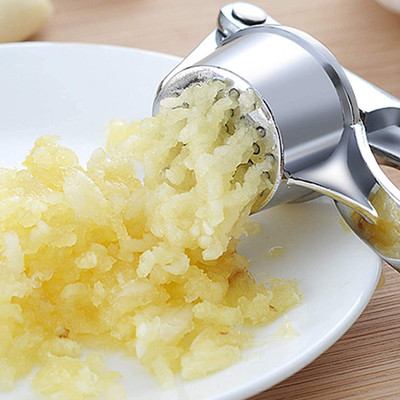 GENIYO Garlic Crusher / Garlic Mincer To Press Clove And Ginger Crusher / Garlic Press Crusher / Squeezer Masher And Lemon Juicer / Rust-Proof Tool For Kitchen Garlic Press(Silver)