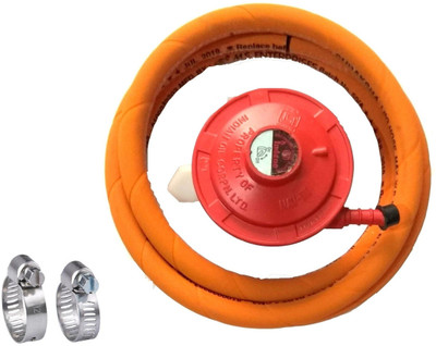 Star R System Indane Low Pressure Regulator (Zinc Alloy) LPG HOSE PIPE Hose Pipe(150 cm)