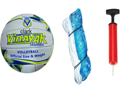 clark 6546 purple mashine stetch volleyball with net and pump Volleyball Kit