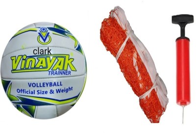 clark CLK8278 mashen stetch volleyball with net and pump Volleyball Kit