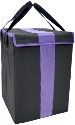 whitekrafts 75 L Black, Purple Laundry Basket(Non Woven)