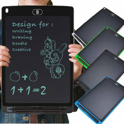 Zebur multipurpose DIGITAL paperless magic LCD SLATE & to do list NOTEPAD & TABLET SKETCH BOOK with PEN & ERASER button & erase KEY LOCK under office (White)(Multicolor)