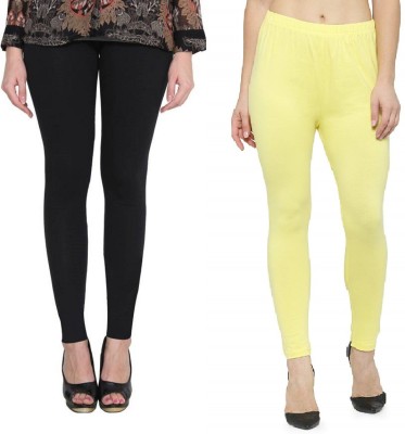 PINOVO Ankle Length Western Wear Legging(Black, Yellow, Solid)