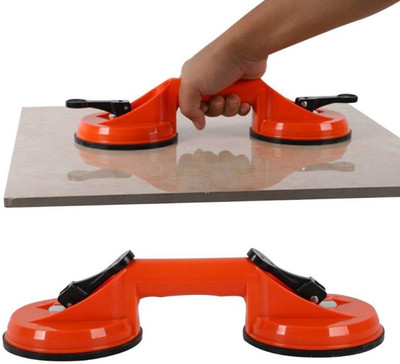 uptodatetools Glass Suction Cup Red Plastic Double-Head Glass Puller Tile Floor Extractor 11.5cm Double Suction Cup Lifting Tool Lever Tool Lever Tool(24 cm)