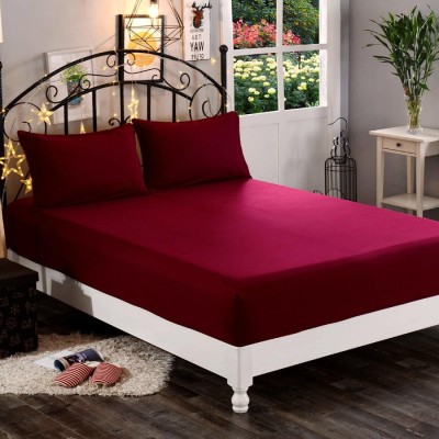 ZOYLOR Fitted King Size Waterproof Mattress Cover(Maroon)