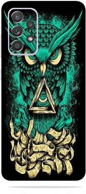 OggyBaba samsung galaxy a52s, Phone Back side Protector and Camera Protector Mobile Skin(Angry Owl Skin Matte Finish Skin)