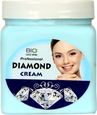 BIO CLASSIC Professional Diamond Face & Body Massage Cream Get Glowing Skin, Help With Pigmentation, Reduce Blemishes, Skin Exfoliate, For Men's and Women's(500 g)