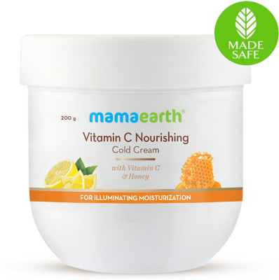 Mamaearth Vitamin C Nourishing Cold Cream for Face & Body with Vitamin C & Honey for Illuminating Moisturization(200 g)