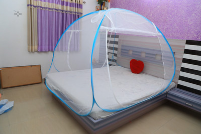 DAYGLOW Polyester Adults Washable Mosquito Net for King Size Bed|Polyester, Foldable, High Durability| Mosquito Net(sky blue, Tent)