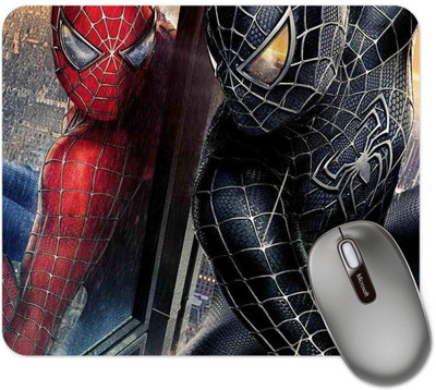 ZORI Avengers - Spiderman in Double (Black and RED) Gaming Mouse Pad - Computer Laptop PC| WFH Office | Anti-Skid, Anti-Slip, Rubber Base | Avengers Superhero Non Slip Base Mousepad(Spiderman In Double)