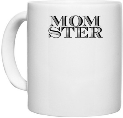 UDNAG White Ceramic Coffee / Tea 'Mother | mom ster' Perfect for Gifting [330ml] Ceramic Coffee Mug(330 ml)