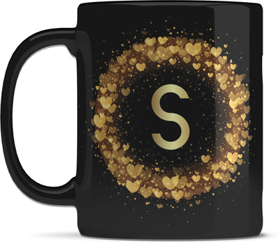 Shieldsmore S alphabet ceramic mug Ceramic Coffee Mug(325 ml)
