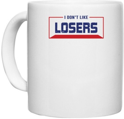 UDNAG White Ceramic Coffee / Tea 'Losers | Donalt Trump' Perfect for Gifting [330ml] Ceramic Coffee Mug(330 ml)