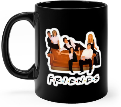 bestylishart Ceramic F.R.I.E.N.D.S Designer Craft Printed Black Coffee, for F.R.I.E.N.D.S TV Series fan's and Lovers. Ceramic Coffee Mug(350 ml)