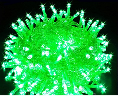 Shankypal 26 LEDs 9.78 m Green Steady String Rice Lights(Pack of 10)