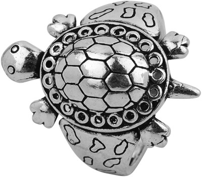 zebisco Fashionable Turtle Unisex Finger Ring in Pure 92.5 Sterling Silver Crystal, Stainless Steel, Sterling Silver, Zinc Crystal Platinum, Rhodium, Silver, Sterling Silver, Titanium Plated Ring