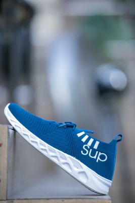SHOELAMB Men's Teal Blue Casual Walking Running Sneaker Shoe Slip On Sneakers For Men(Blue)