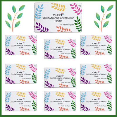 Caret Organic Glutathione & Vitamin C Fairness And Skin Whitening Soap(10 x 75 g)