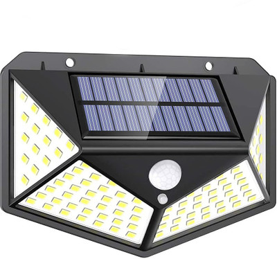VARNITYA Automatic Wall Mounted 100 LEDs Solar Lamp For Outdoor Security Solar Light Set(Wall Mounted Pack of 1)