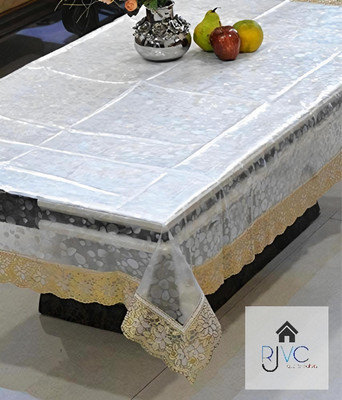 TULSI ENTERPRISES(RJVC) Self Design 2 Seater Table Cover(Gold, PVC)