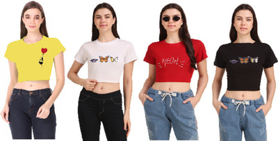 4M SALES Casual Printed Women Multicolor Top