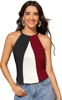 SR CREATION Casual Color Block Women Multicolor Top