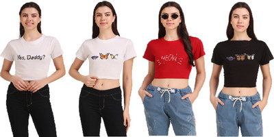 4M SALES Casual Printed Women Multicolor Top