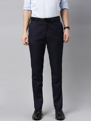 Maleno Slim Fit Men Dark Blue Trousers