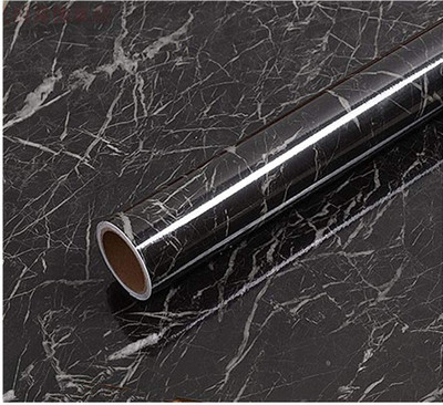 CRAZE IMPEX Abstract Black Wallpaper(200 cm x 60 cm)