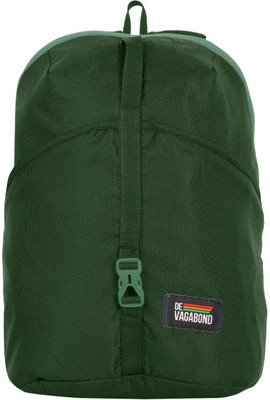 DE VAGABOND Polyester Static Backpack Green 18Ltrs 18 L Backpack(Green)