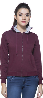 MANIAC Full Sleeve Solid Women Sweatshirt