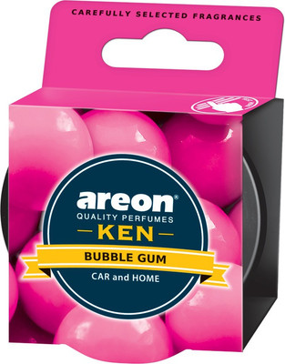 areon Bubble Gum Car Freshener Diffuser Ken Bubble Gum | Fresh Energizing Fragrance | Ultimate Combination Of Style, Versatility & Value | Eradicates Foul Odors(73 g)