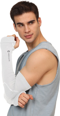 FREECULTR Bamboo Arm Sleeve For Men & Women(Free, White)