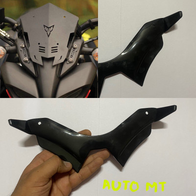 Auto MT Combo MT-15 Bike Metal Visor + BLACK MT 15 Winglet for Yamaha MT15 (Metal Visor + MT 15 Winglet BLACK) Bike Fairing Kit Auto MT Combo MT-15 Bike Metal Visor + BLACK MT 15 Winglet for Yamaha MT15 (Metal Visor + MT 15 Winglet BLACK) Bike Fairing Kit
