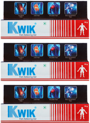 Kwik Pain Relieving Gel 30G - Pack of 3 Gel(3 x 30 g)