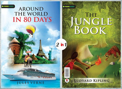 Around The World in 80 Days and The Jungle Book 1 Edition(Paperback, Jules Verne, Rudyard Kipling)