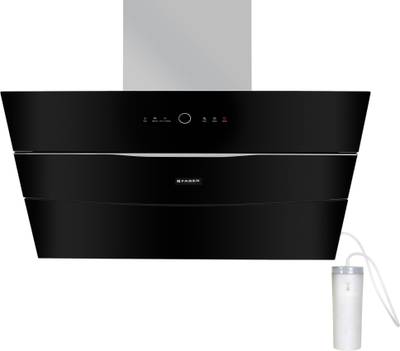 Faber HOOD BOLT PRO FL SW SC BK 90 Auto Clean Wall Mounted Chimney  (Black 1500 CMH)