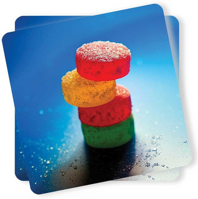RSGiftery Square Wood Coaster Set(Pack of 2)