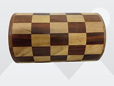 R.S Enterprises Wooden Round Shape Money Bank Coin Bank(Multicolor)